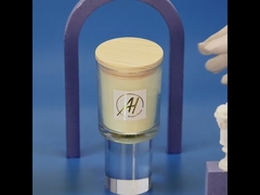 AROMA HOME เทียนหอมแก้วหรูหราฉลากส่วนตัวสีขาวดำ