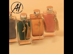 ขวดแก้วน้ำหอมกกกระจายฉลากส่วนตัว 100 มล. พร้อมฝาโลหะสีทอง