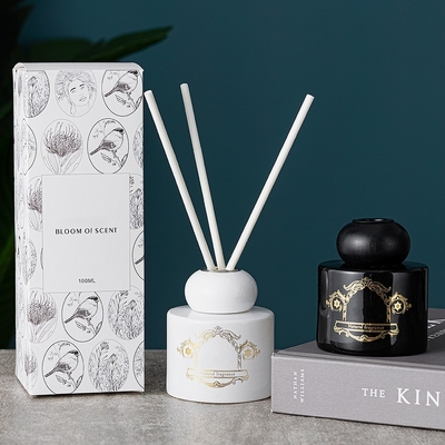 OEM ODM Literature Black White Bottle Fragrance Reed Diffuser ฉลากส่วนตัวอินทรีย์