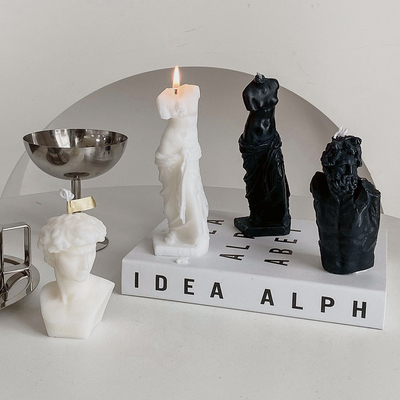 AROMA HOME รักโรแมนติกเทียนหอม David Venus Laocoon ประติมากรรมร่างกายมนุษย์ขี้ผึ้งถั่วเหลืองเทียนหอมของขวัญวันเกิด