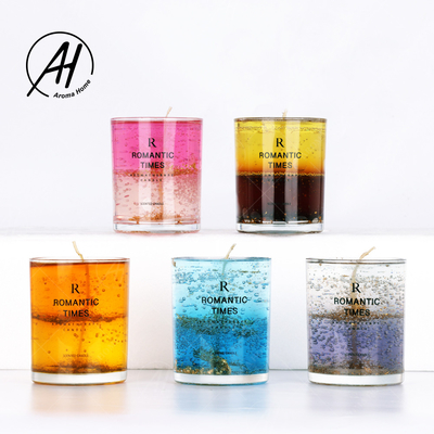 งานแต่งงาน โรแมนติก ดอกไม้จริง ขวดแก้ว เทียนไขถั่วเหลือง กลิ่นเจลลี่ 7OZ 8OZ