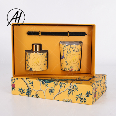 AROMA HOME Luxury Reed Diffuser Natural Oil Air Freshener Scent Candles Gift Set