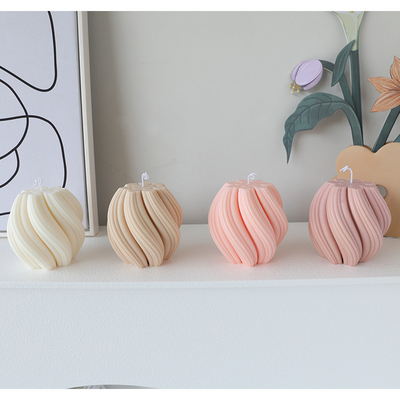 Aroma Home Unique Stock Vortex Shape เทียนหอมขี้ผึ้งถั่วเหลืองสำหรับโรงแรมงานแต่งงาน