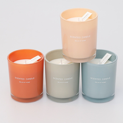 Aroma Home OEM ขี้ผึ้งถั่วเหลืองกำหนดเองแก้วพิมพ์เทียนหอม