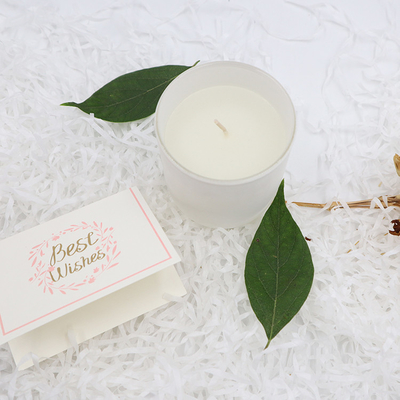 Aroma Home Simple Private Label เทียนขี้ผึ้งถั่วเหลืองสีขาวกลิ่นหอม
