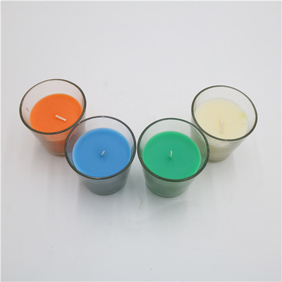 เทียนหอมขวดแก้ว SGS สีสันสดใส 3.5oz สำหรับตกแต่งบ้าน