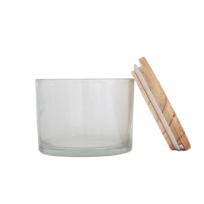 Aroma Home แก้วใสเทียนหอมเทียนถ้วยตกแต่ง 11x8 สำหรับ Centerpieces