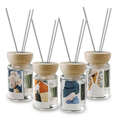 ชุดของขวัญสีสันที่กำหนดเอง 120ml น้ำหอมสุดหรูพร้อมกล่อง CMYK Aroma Reed Diffuser