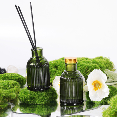 สวนน้ำหอมขวดแก้ว Reed Diffuser ฉลากส่วนตัว 100ml พร้อมฝาโลหะสีทอง