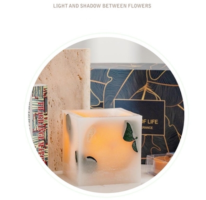 Fragrance Private Label Tea Wax Soy Wax Pillar Scented Candle Gift กำหนดเองได้