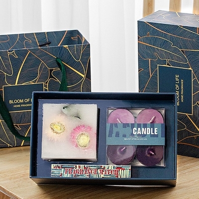 Fragrance Private Label Tea Wax Soy Wax Pillar Scented Candle Gift กำหนดเองได้