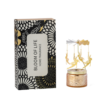 Ins Decor Relief Starry Sky Round Carousel ขี้ผึ้งถั่วเหลืองน้ำมันหอมระเหยเทียนหอม