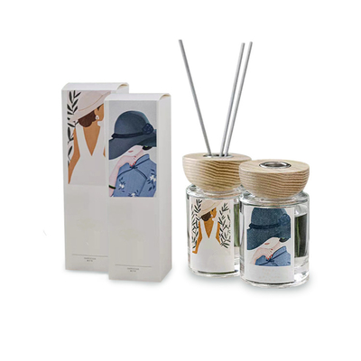 น้ำมันหอมระเหยน้ำหอมขวดแก้วคริสตัล Reed Diffuser พร้อมไม้