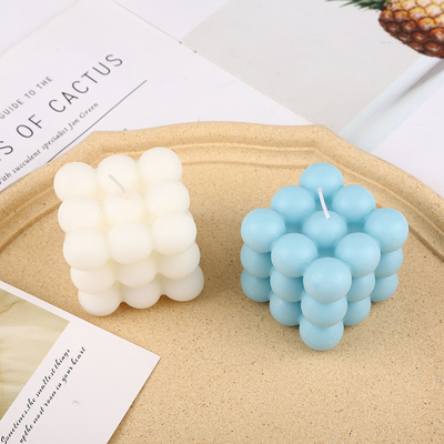 AROMA HOME Cube Ball Shape Macarons เทียนหอมแกะสลักสีสำหรับงานแต่งงาน