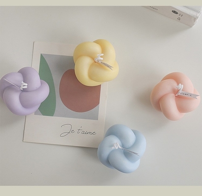 AROMA HOME ของตกแต่งบ้านแฮนด์เมดน่ารัก เกลียวเล็ก Magic Ball Knot Shape กลิ่นขี้ผึ้งถั่วเหลืองแกะสลักเทียน