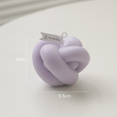 AROMA HOME ของตกแต่งบ้านแฮนด์เมดน่ารัก เกลียวเล็ก Magic Ball Knot Shape กลิ่นขี้ผึ้งถั่วเหลืองแกะสลักเทียน