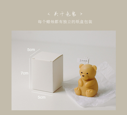 AROMA HOME เทียนหอมแฮนด์เมด 3 มิติรูปหมีแกะสลักสีสันสดใสสำหรับอุปกรณ์ตกแต่งบ้าน