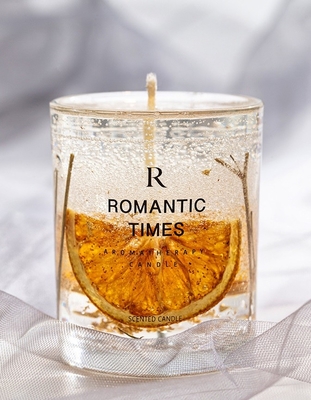 AROMA HOME Decor ดอกไม้กลิ่นเยลลี่เทียนหอมหรูหราฉลากส่วนตัวเจลขี้ผึ้งถั่วเหลืองเทียนหอมในขวดแก้ว