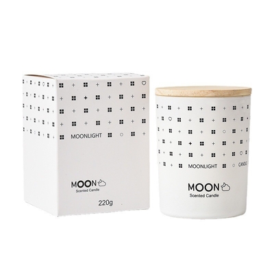 AROMA HOME Custom Luxury Nordic งานแต่งงานวันแม่ Moon กลิ่นหอมไร้ควันขี้ผึ้งถั่วเหลืองน้ำมันหอมระเหยเทียนหอมในแก้ว