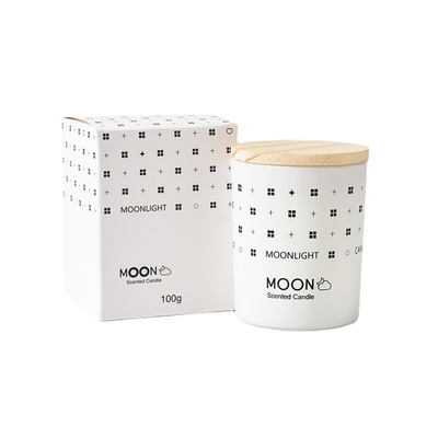 AROMA HOME Natural Christmas ใช้กันอย่างแพร่หลาย Gradient สไตล์นอร์ดิกขี้ผึ้งถั่วเหลืองขวดแก้วเทียนหอมพร้อมกล่องพับ