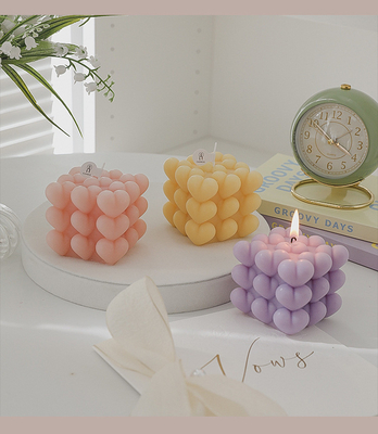 AROMA HOME INS OEM Rubik's Geometric Cube Aromatherapy soy wax cube bubble candle เทียนหอมสำหรับตกแต่งบ้าน