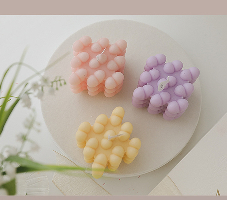 AROMA HOME INS OEM Rubik's Geometric Cube Aromatherapy soy wax cube bubble candle เทียนหอมสำหรับตกแต่งบ้าน