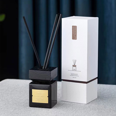 ปรับแต่ง Air Freshening ตกแต่งบ้าน Fragrance Oil Stick Black Glass Reed Diffuser