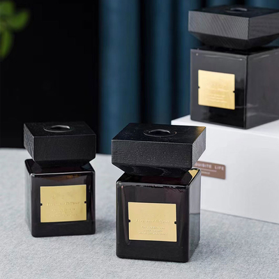 ปรับแต่ง Air Freshening ตกแต่งบ้าน Fragrance Oil Stick Black Glass Reed Diffuser