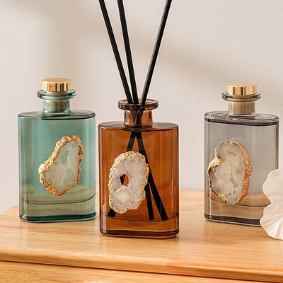 น้ำมันหอมระเหยอโรมาสำนักงานอากาศสดชื่นห้องน้ำหอมขวดแก้ว Reed Diffuser