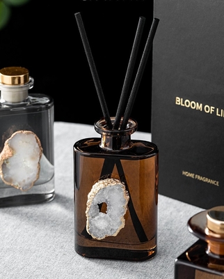 น้ำมันหอมระเหยอโรมาสำนักงานอากาศสดชื่นห้องน้ำหอมขวดแก้ว Reed Diffuser