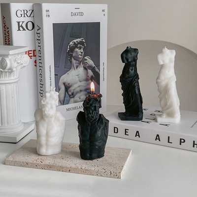 AROMA HOME รักโรแมนติกเทียนหอม David Venus Laocoon ประติมากรรมร่างกายมนุษย์ขี้ผึ้งถั่วเหลืองเทียนหอมของขวัญวันเกิด