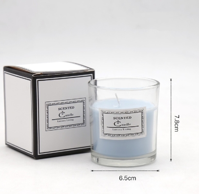 AROMA HOME Luxury Private Label Custom Aromatherapy Nordic Ins Fragrance Scented Soy Wax Clear Jar เทียนพร้อมกล่องของขวัญ