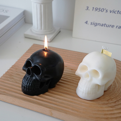 ฮาโลวีน Creative Home Decor ขี้ผึ้งถั่วเหลือง Handmade Skull เทียนหอม