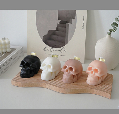 ฮาโลวีน Creative Home Decor ขี้ผึ้งถั่วเหลือง Handmade Skull เทียนหอม