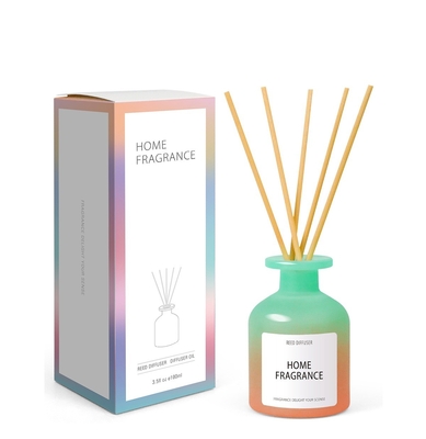 ขวดน้ำมันหอมระเหยอโรม่า Air Fresh Bedroom Glass Bottle Flower Reed Diffuser