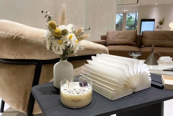 AROMA HOME โลโก้ที่กำหนดเอง Soy Wax Crystal Stone Candles Big Scented 10 OZ