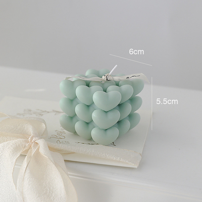 Pink Beach Natural Soy Wax Aroma Home Candle รูปหัวใจ มีกลิ่นหอม ปรับแต่งได้