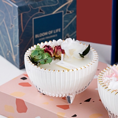 พืชผสมขี้ผึ้ง Immortalized Flower Golden Cup Custom เทียนหอมอโรมาแฮนด์เมด