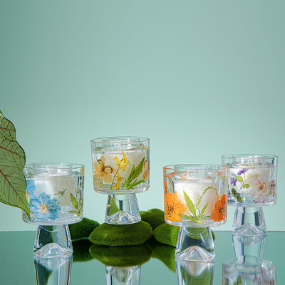 Velas Healing Immortal Flower Glass Crystal Cup เทียนหอมอโรมาเธอราพีพร้อมกระเป๋า