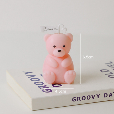 ของตกแต่งงานฝีมือ หมีนั่งน่ารัก เทียนหอมอโรมาเธอราปี