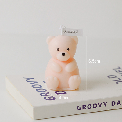ของตกแต่งงานฝีมือ หมีนั่งน่ารัก เทียนหอมอโรมาเธอราปี