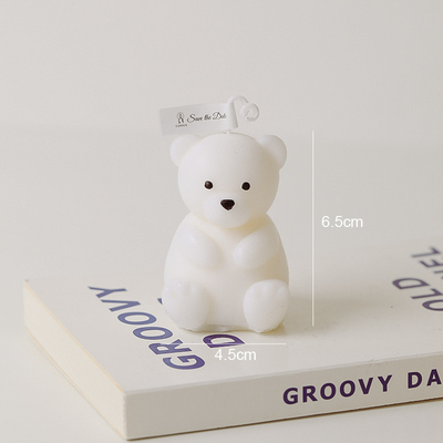 ของตกแต่งงานฝีมือ หมีนั่งน่ารัก เทียนหอมอโรมาเธอราปี