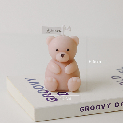 ของตกแต่งงานฝีมือ หมีนั่งน่ารัก เทียนหอมอโรมาเธอราปี