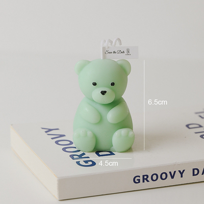 ของตกแต่งงานฝีมือ หมีนั่งน่ารัก เทียนหอมอโรมาเธอราปี