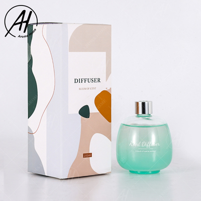 Cool Summer Bubble Glass Bottle Sliver Lid Fiber Stick Reed Diffuser ชุดน้ำมันหอมระเหย