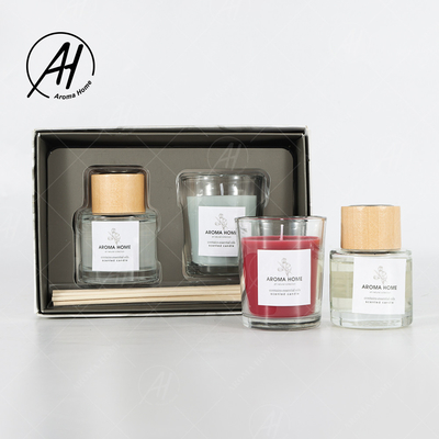 Aromatherapy Party Mini Home Glass Jar Soy Wax Scent Candle Colorful Gift Set 5.5OZ 3PCS