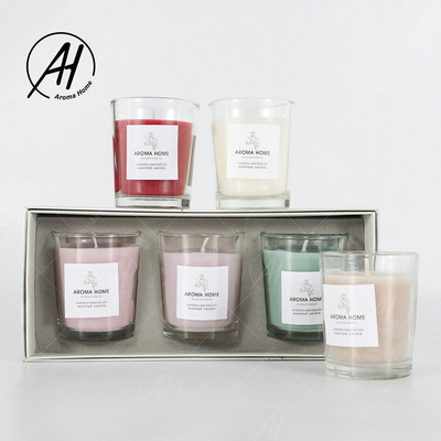 Aromatherapy Party Mini Home Glass Jar Soy Wax Scent Candle Colorful Gift Set 5.5OZ 3PCS