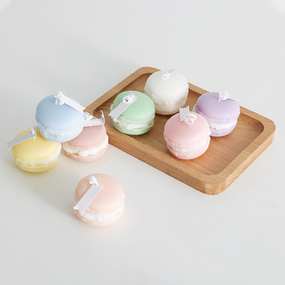 Private Label Fruit Aroma Mini Soy Wax Macaron เทียนทำมือสำหรับห้องน้ำ