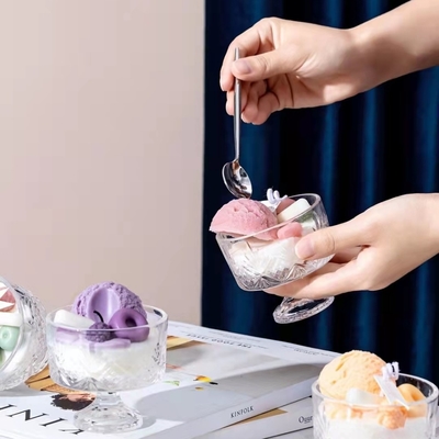 เทียนหอมขี้ผึ้งถั่วเหลืองฉลากส่วนตัวขนาดเล็ก 140g เทียนหอมไอศกรีมในกล่อง