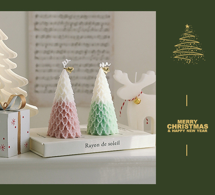 AROMA HOME ขายส่งต้นคริสต์มาสสุดหรูรูปทรงแปลกใหม่ขี้ผึ้งถั่วเหลืองเทียนหอม